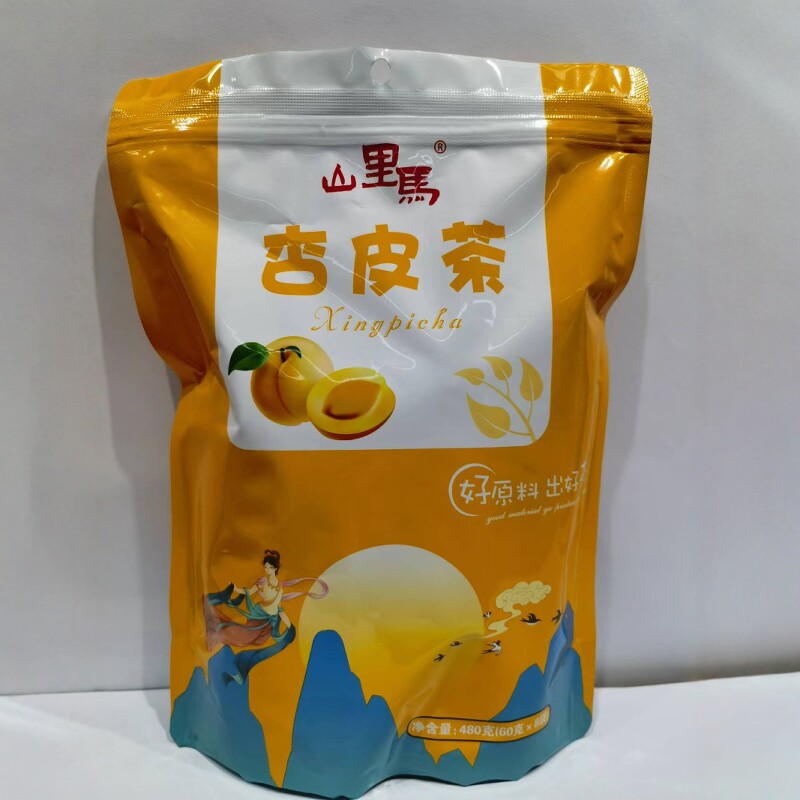 甘肃兰州特产山里马杏皮茶袋装酸甜味山楂片杏皮杏干红枣片花果茶
