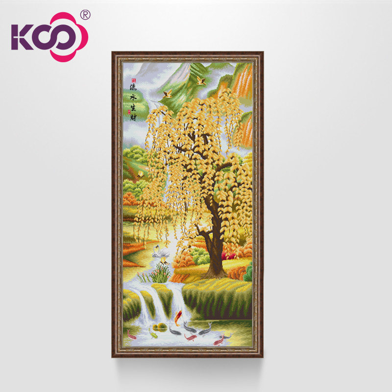 ks十字绣2021新款风水黄金树棉线