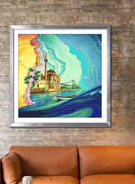 KS十字绣自己绣新款客厅卧室欧式油画现代风景挂画梦幻之城14ct