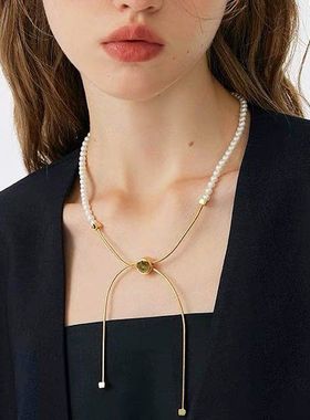 花阁原创女项链法式可锁骨复古