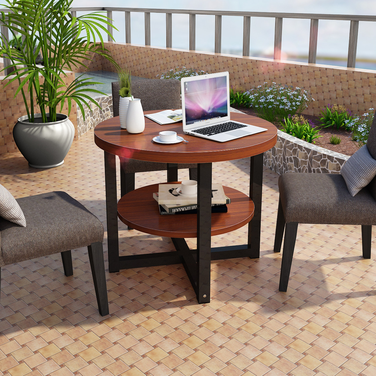 洽谈桌小圆桌休息区接待桌酒店售楼部会客桌休闲咖啡桌圆形茶几