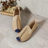 草编爸爸渔夫鞋 云南大理民族风亚麻鞋 一脚蹬懒人鞋 牛筋底男鞋 夏季