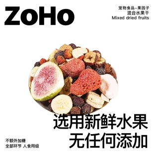 ZOHO兔子零食天然水果干冻干草莓水蜜桃营养助消化龙猫荷兰猪零食