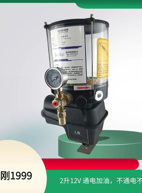 通电加油黄油泵12v混凝土搅拌站配件电动油脂润滑泵2升半自动油泵