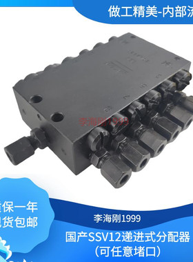 挖土机泵车递进式12点分油器 一进12出国产LINCOL黄油分配器SSV