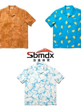 中国李宁x英雄联盟泳池派对联名男女同款宽松休闲短袖衬衫ASHT503