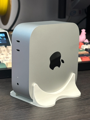 MacMINI M4支架立式底座迷你桌面支撑架散热苹果电脑艺术设计开关
