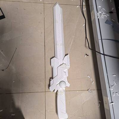 铠甲勇士 刑天铠甲武器 火刑剑 一米高精度带符文pla白模