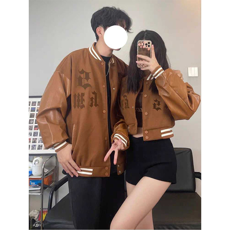 美式复古男女夹克秋季新款情侣小众设计宽松棒球服hiphop百搭外套,男装,夹克,淘宝优惠券,粉丝福利购,淘宝优惠卷
