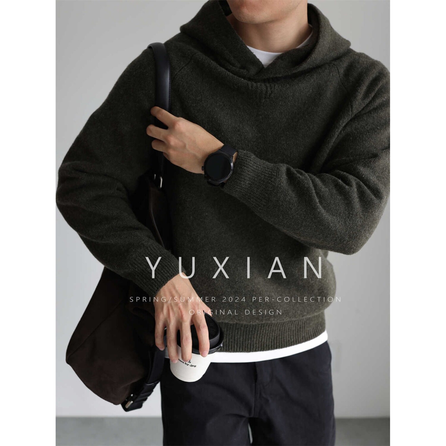 【重磅磨毛】保暖连帽针织衫男女秋冬季百搭套头弹力宽松情侣毛衣,男装,针织衫/毛衣,淘宝优惠券,粉丝福利购,淘宝优惠卷