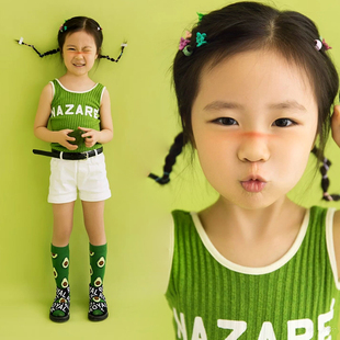 新款 时尚 主题韩版 儿童摄影服装 4岁小清新儿童影楼拍照写真服装