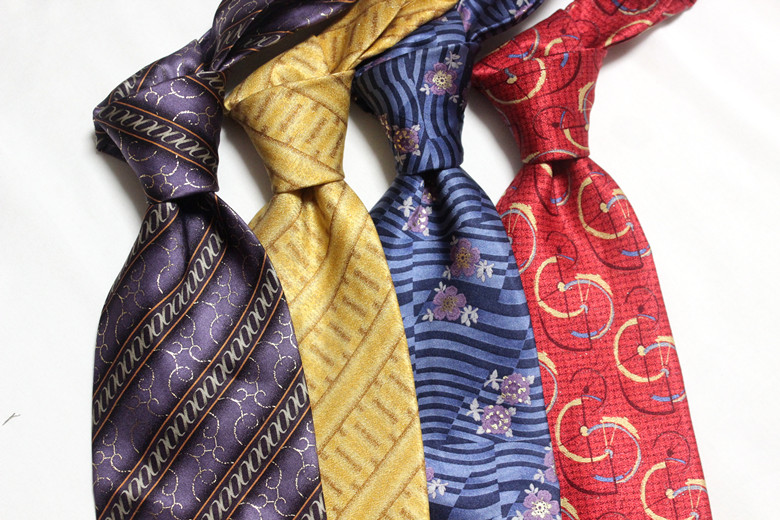 印花蚕丝商务正装手打领带