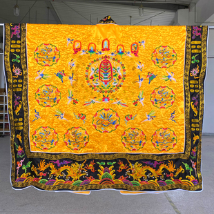 天师豪礼用品九龙法衣道士高功降衣双龙衣五龙衣道服道袍黄色