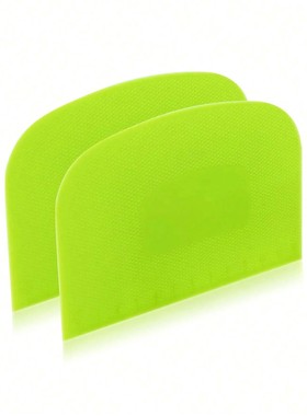 Leeseph 2pcs Dough Scraper Bowl Food-safe Plastic Dough Cutt