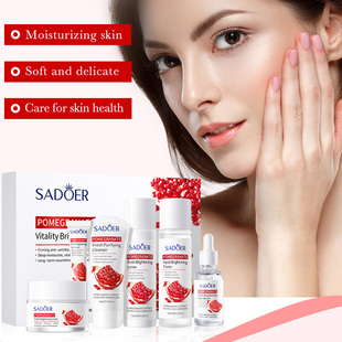 Care Skin Product Set Moisturizing Red Cleaning Pomegranate