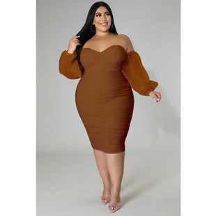 long dresses big size fat plus Dresses Women Dress 2022 4xl
