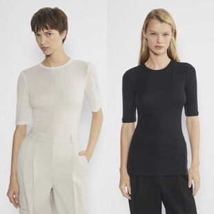 自留多件aritzia babaton莱赛尔羊毛中袖T恤120786