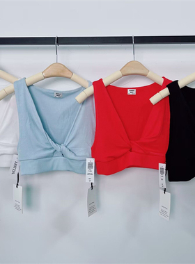 sunday best 低V扭结款 短款背心 84851