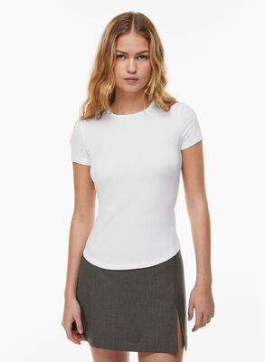 短袖修身款薄款天丝莫代尔女装