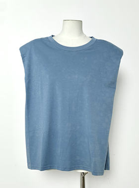 BABATON 圆领无袖宽松休闲日常纯棉背心 118823