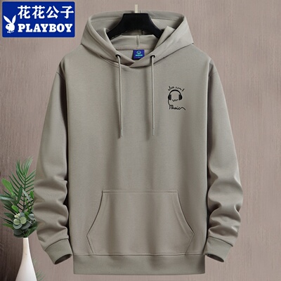 秋冬季加绒卫衣男款百搭帽衫外套