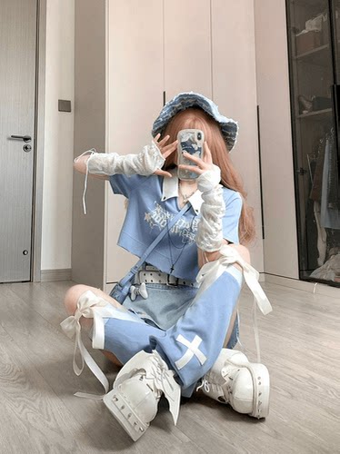 2024夏季性感辣妹时尚甜酷辣套装