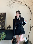 张元 女秋收腰修身 英同款 人气女idol 西装 套装 西服包臀裙三件套装