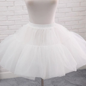 Lolita裙白色裙撑蓬蓬裙日常无骨软纱洛丽塔短款 纱衬裙