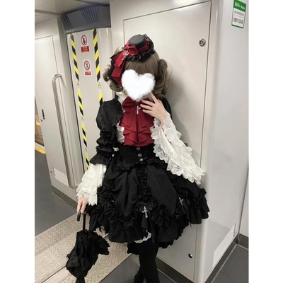 冬季重工哥特风洛丽塔拖尾裙