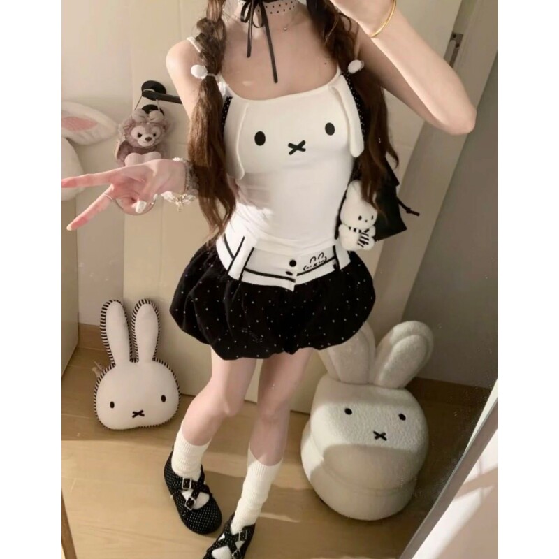 日系少女感卡通甜妹两件套图片