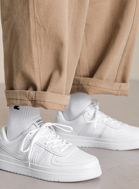 大手大脚Djio特大码板鞋男45百搭小白鞋46空军一号47透气潮鞋子48