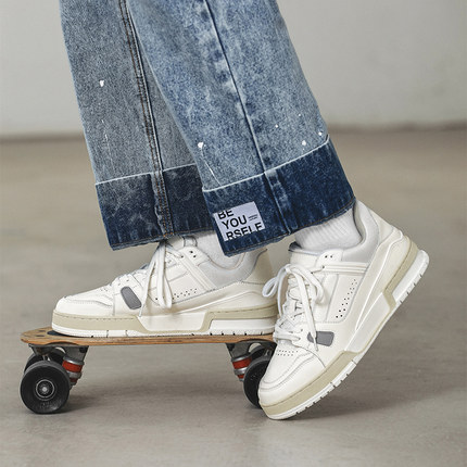 大手大脚特大码滑板鞋男45trainer白水泥46夏季透气运动47潮鞋48