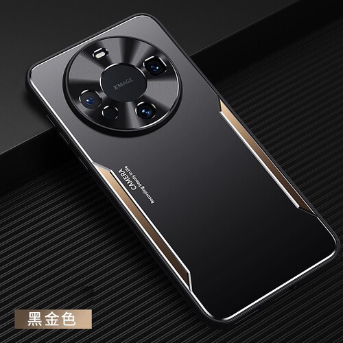 适用华为mate60pro+手机壳新款金属Mate60镜头防摔保护套超薄魅特六零全包背板商务外壳pr0简约高端男士磨砂