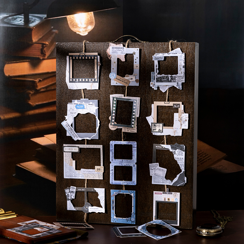 时光在相框里发酵无边镂空贴纸