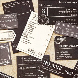 旧日序章贴纸包复古手账拼贴打底背景素材纸装饰英文字素基础材料