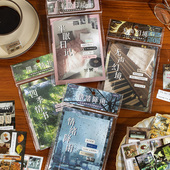 流绪微梦贴纸书复古日系古早风切膜素材手账diy手机背卡拼贴纸