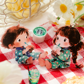 小小 乐园PET贴纸包复古人物模切贴画手账拼贴儿童diy手帐素材