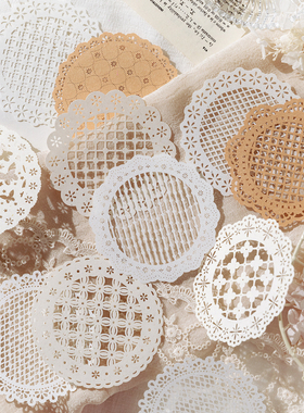 熠熠微光镂空蕾丝纸打底素材纸轻复古镂空蝴蝶花卉越来窗户背景纸