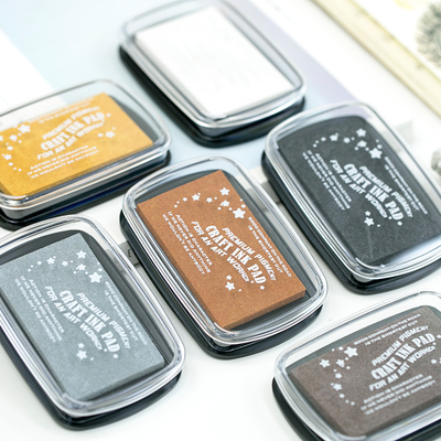 语闲大尺寸金属色学生珠光印泥