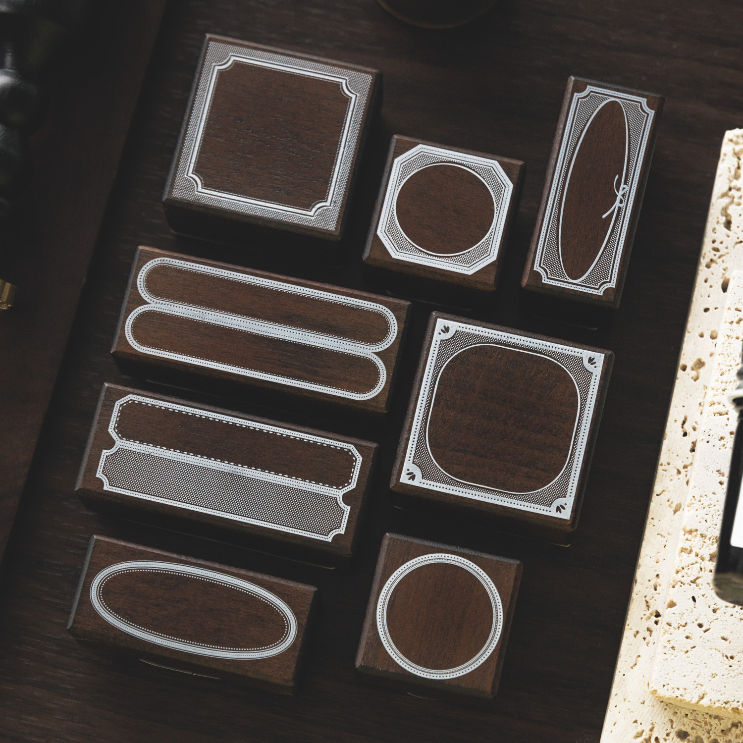 边框集原创边框木质印章