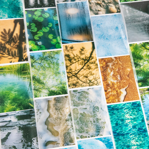 氛围感的夏天造景素材PET贴纸