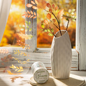 风之落叶PET透明胶带切模树叶高颜值手账拼贴画手帐日记diy装 饰