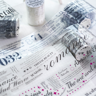 下雨日记英文字素胶带文艺轻复古装饰基础手帐百搭素材简约ins风