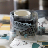 跳跃音符PET透明胶带手账日记贴纸ins风手机装 饰diy素材拼贴画