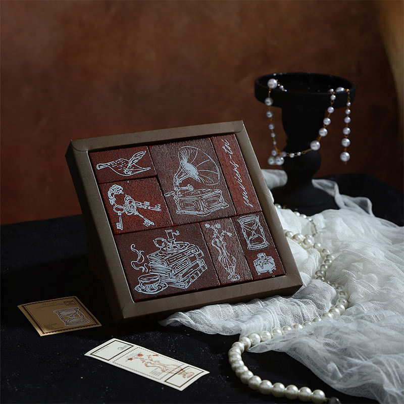 纸间遗珍木质印章套装