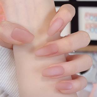 【磨砂樱花粉】纯手工穿戴甲片磨砂高级感裸色简约气质高端显白