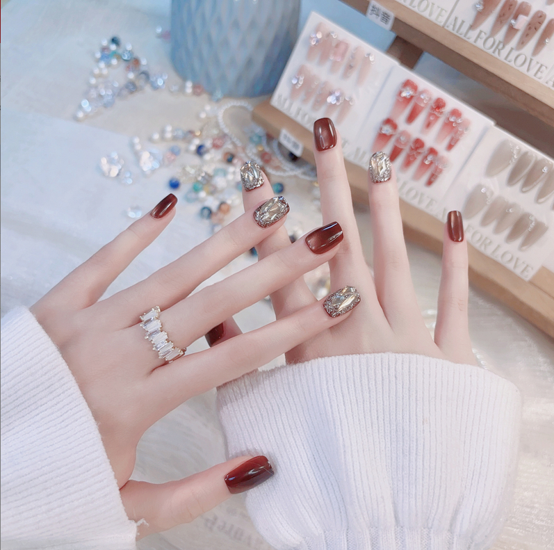 【星光女神】纯手工穿戴甲名媛风显白美甲贴片高级显气质2025新款,彩妆/香水/美妆工具,穿戴甲/甲片,淘宝优惠券,粉丝福利购,淘宝优惠卷