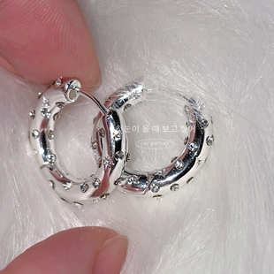 超闪925银针耳环2026新款 轻奢气质大气高级感耳圈耳钉耳饰女 爆款