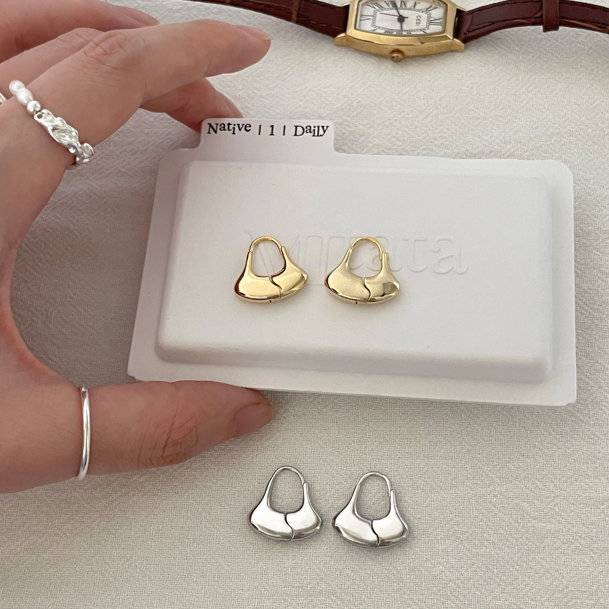 银杏叶气质耳环女小众设计感高级耳钉女纯银针冷淡风耳扣独特耳饰,饰品/流行首饰/时尚饰品新,耳环,淘宝优惠券,粉丝福利购,淘宝优惠卷