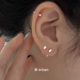 耳钉女纯银999养耳洞睡觉不用摘耳环2026年新款 耳饰 潮耳骨钉个性